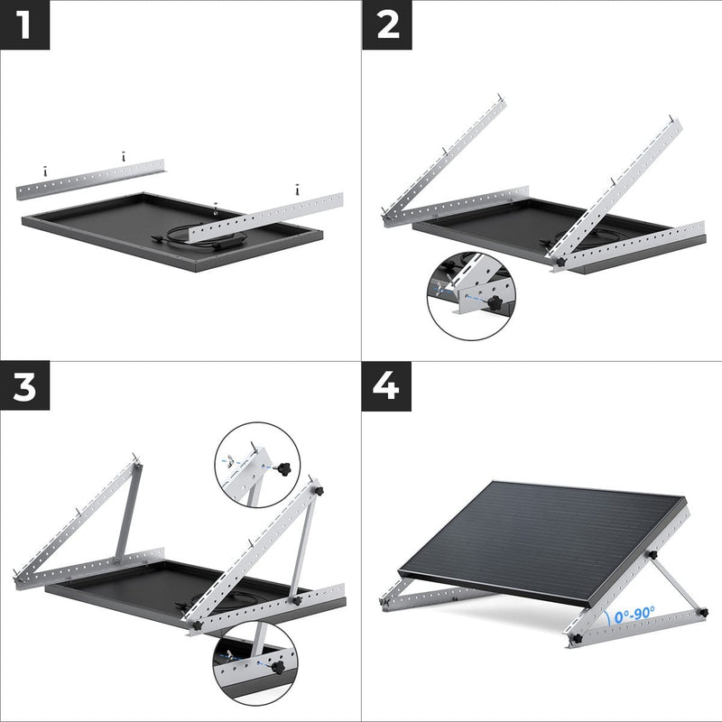 Carregar imagem no visualizador da galeria, Suporte de Montagem Inclinável EcoFlow de 28\" (71 cm)_195519.jpg