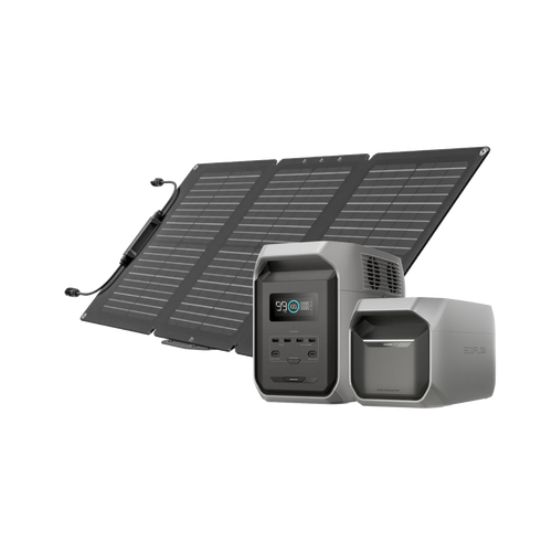 Gerador Solar EcoFlow DELTA 3 1500 + Bateria Adicional Delta 3 (PV60W)
