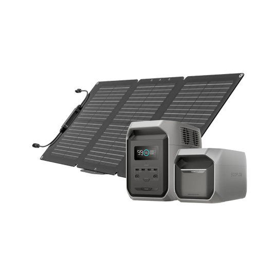 Gerador Solar EcoFlow DELTA 3 1500 + Bateria Adicional Delta 3 (PV60W)