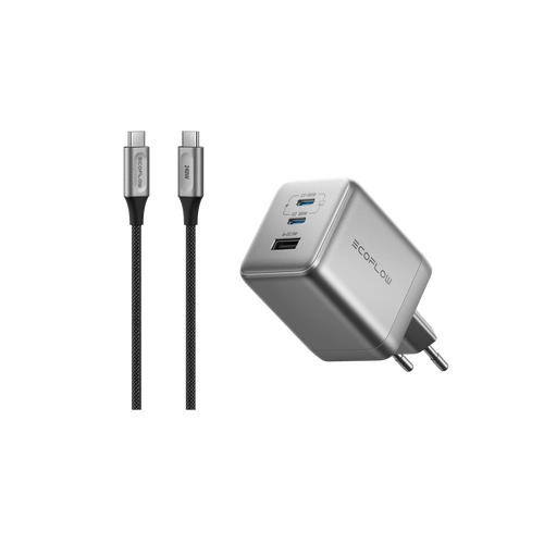 Carregador EcoFlow RAPID Pro (100W, 3 Portas, GaN)