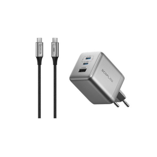 Carregador EcoFlow RAPID Pro (100W, 3 Portas, GaN)